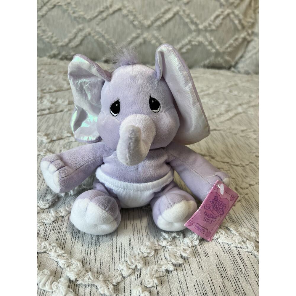 Precious Moments Tender Tails Plush Purple Baby Elephant 2000 Stuffed Toy